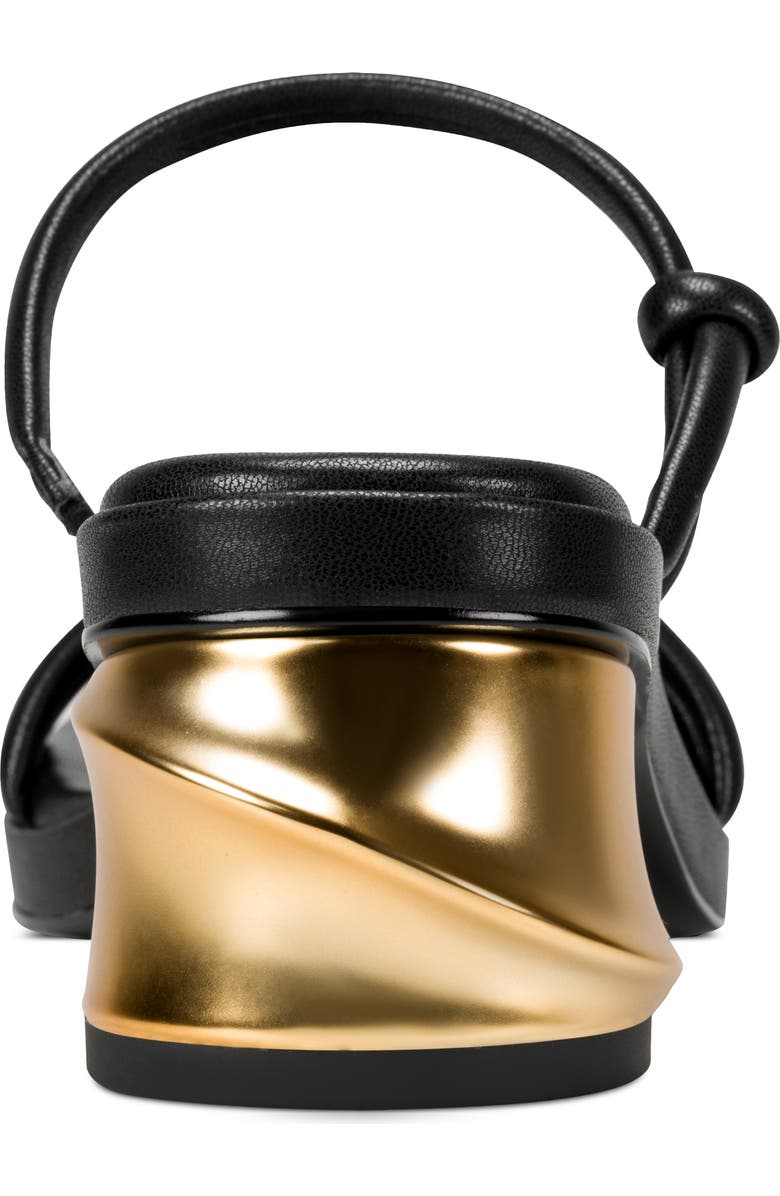 DKNY Tafeta Slide Sandal, Alternate, color, Black