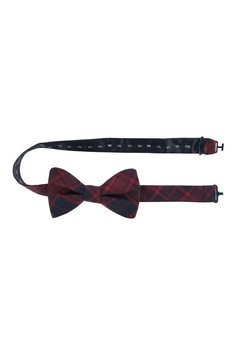 Kincaid Plaid Silk Bow Tie, Alternate, color, RED PLAID