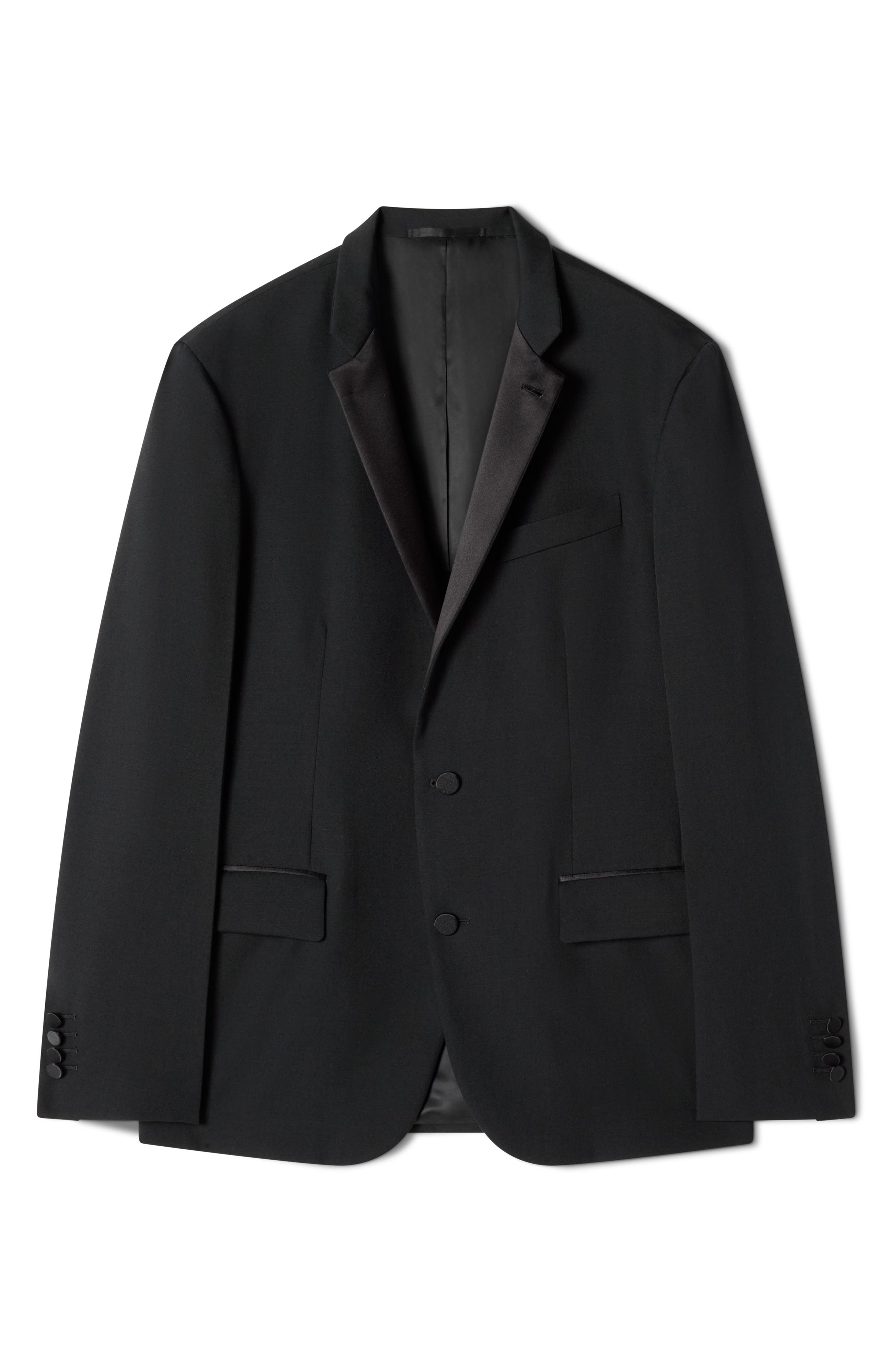 Black Wool Jacket With Stand-Up Collar - image 2