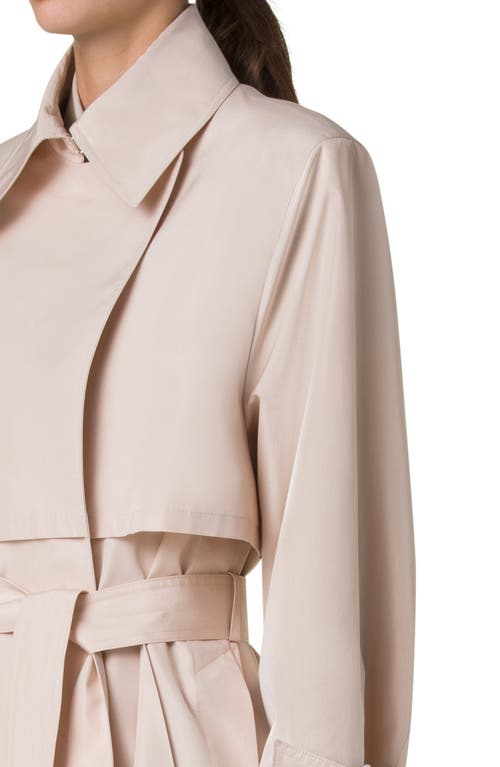 Shop Akris Haider Silk Taffeta Trench Coat In Sand
