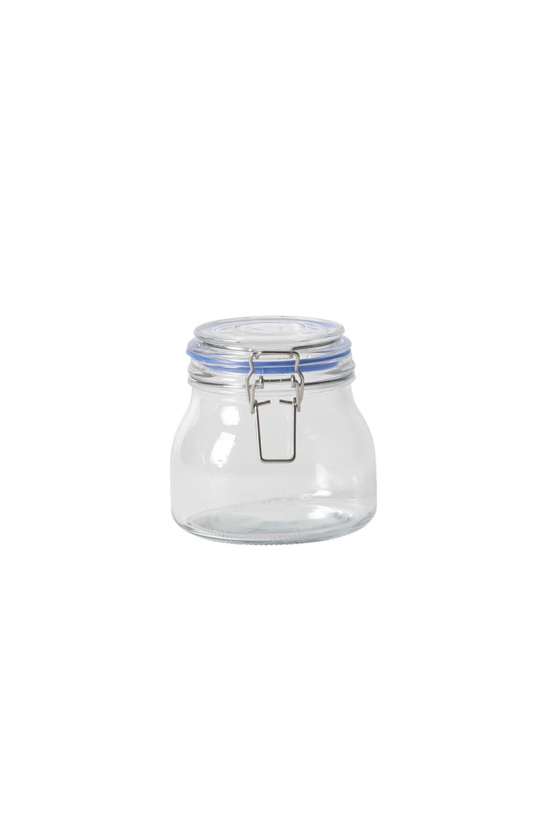 Lyon Court 4-Piece Glass Canister Set with Airtight Trigger Clamp Lids, Alternate, color, Cear