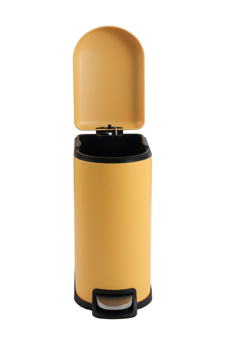 HAPPIMESS Roland Mini 2.6-Gallon Step-Open Trash Can, Alternate, color, Daffodil Yellow