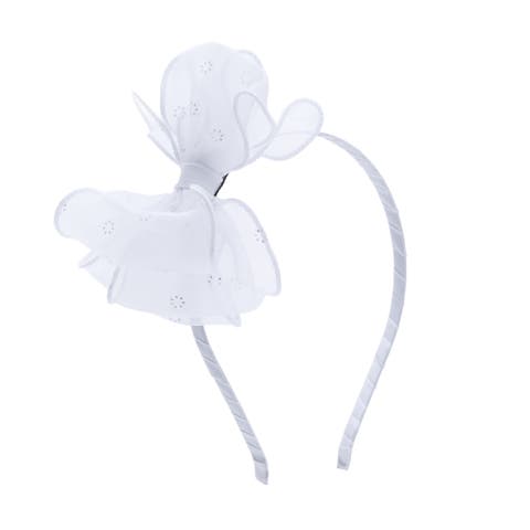Embroidered Bow Headband