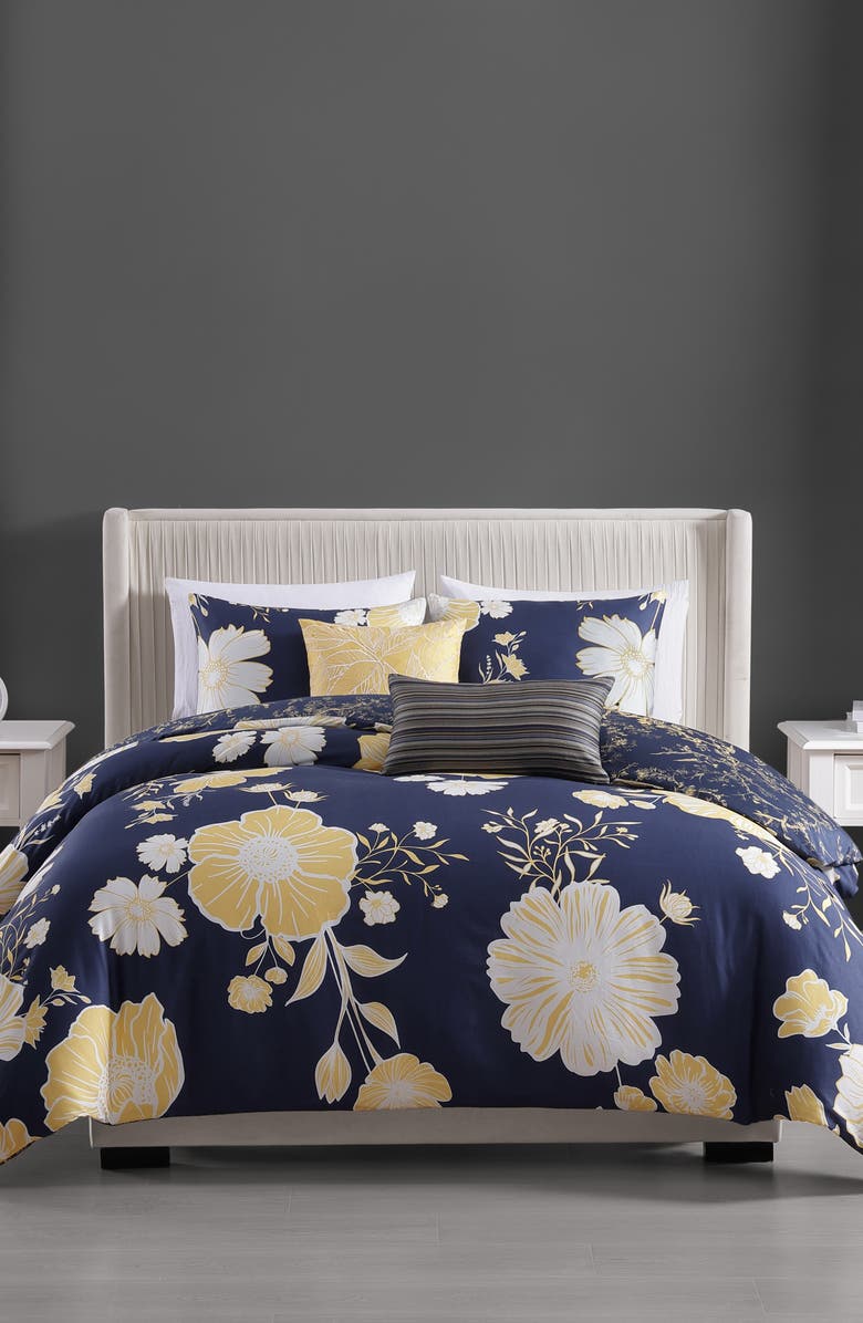 Bebejan Sunglow Reversible 5-Piece Comforter Set, Alternate, color, Blue