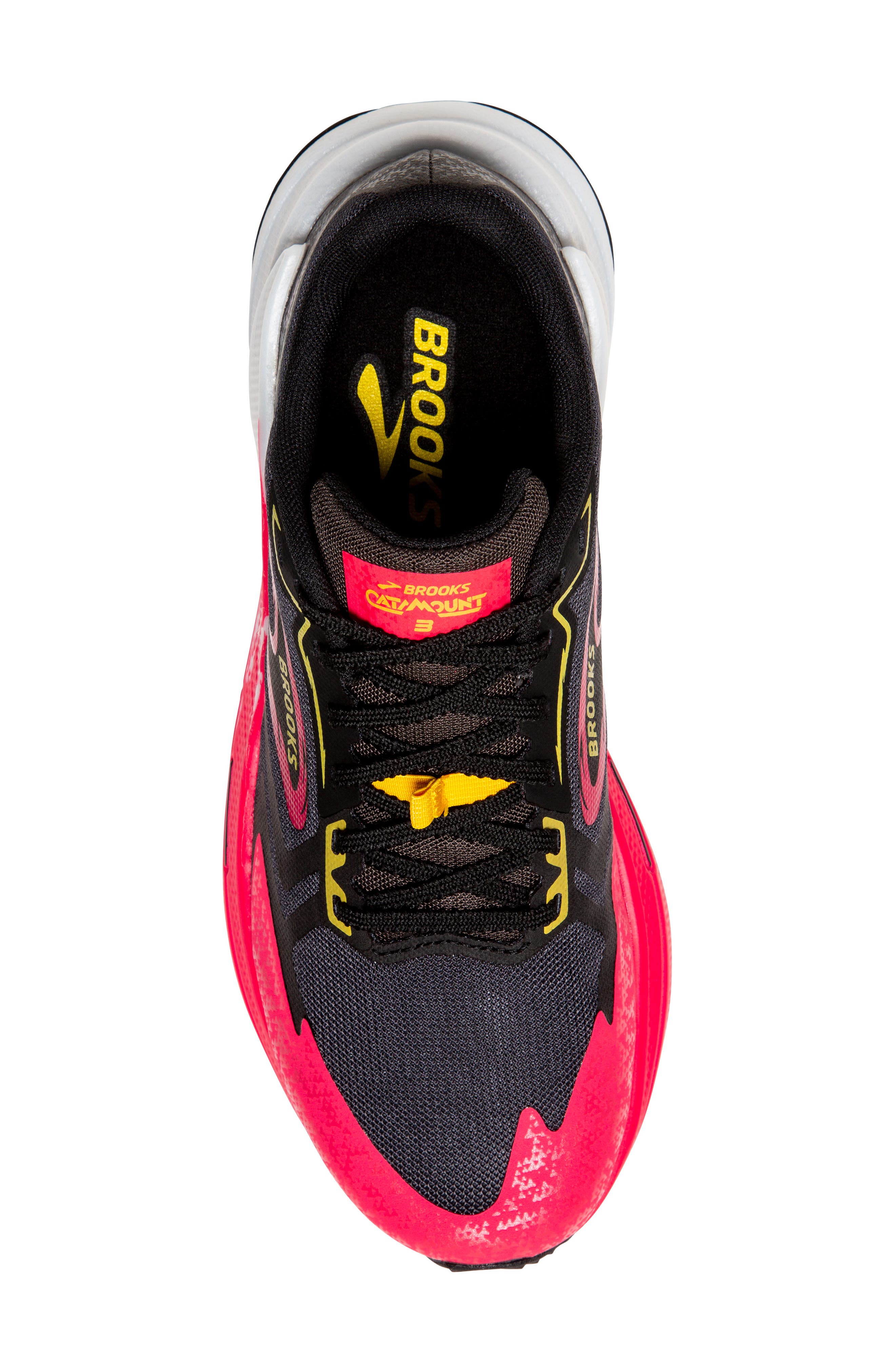 Brooks Catamount 3 Trail Running Shoe, Alternate, color, Black/ Diva Pink/ Lemon Chrome