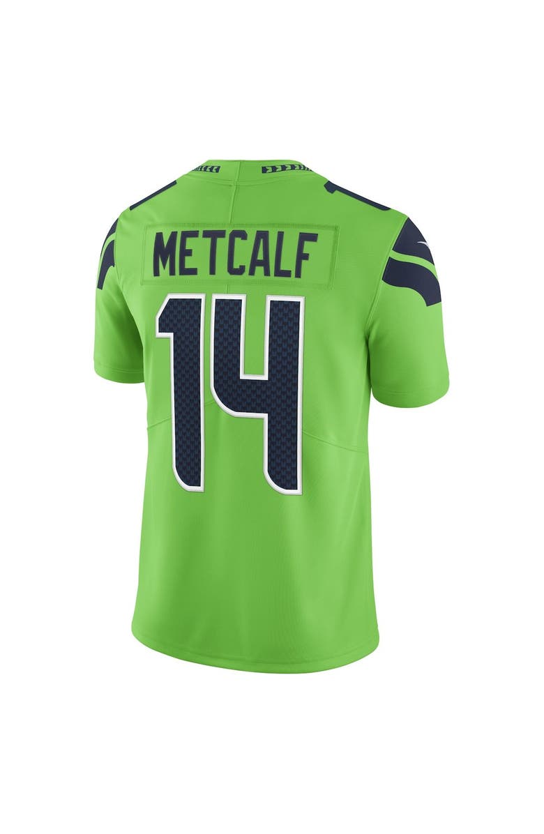 Nike Men's Nike DK Metcalf Neon Green Seattle Seahawks Vapor Limited Player Jersey, Alternate, color,