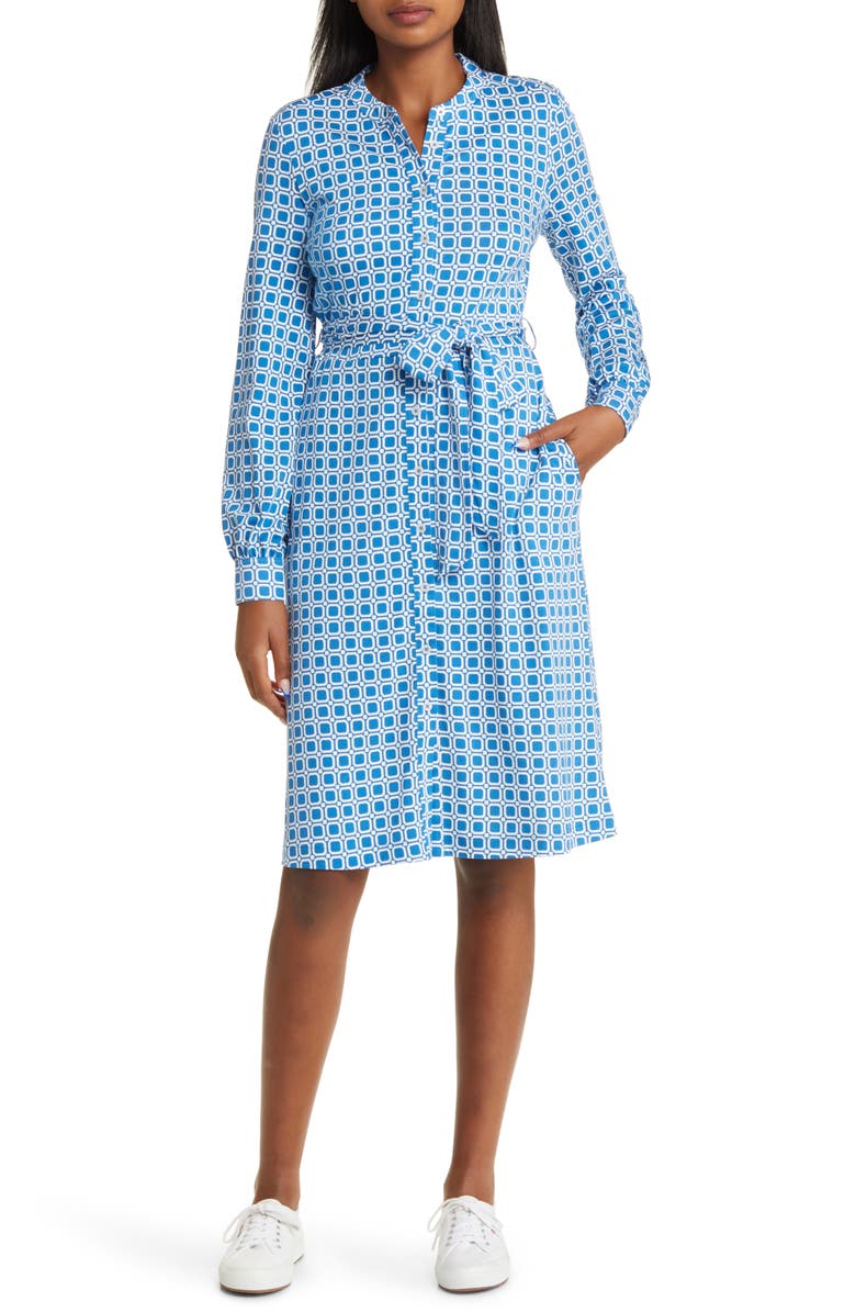 Boden Julia Long Sleeve Belted Shirtdress, Main, color, 