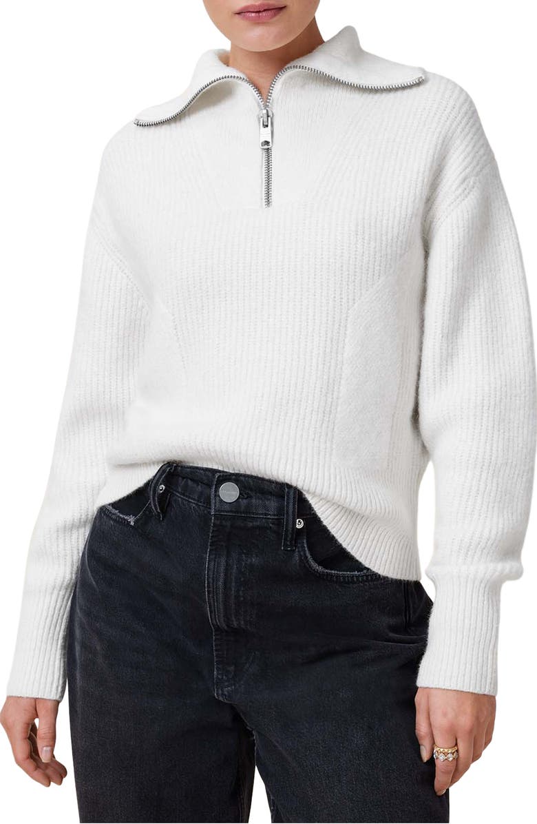 AllSaints Octavia Quarter Zip Sweater, Main, color,