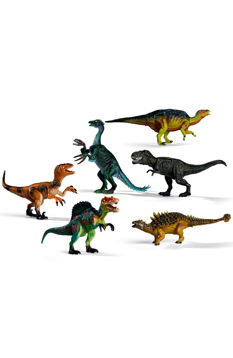 Simba Dino Set 6 Large Dinosaur Figures Realistic Toy Miniatures Kids 3+, Main, color, Multicolored