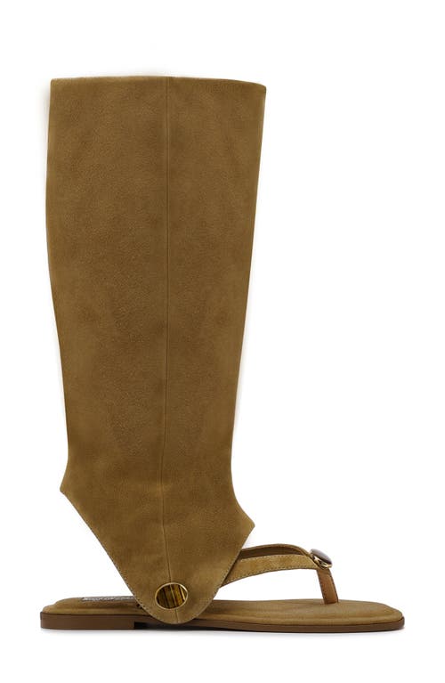 Naked Wolfe Sammy Convertible Flip Flop In Tan-kid Suede