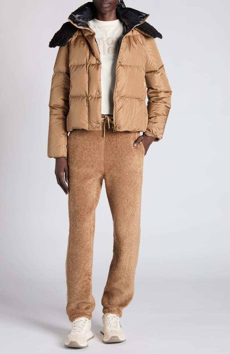 Moncler Castelnou Box Quilted Down Puffer Jacket, Alternate, color, Dijon