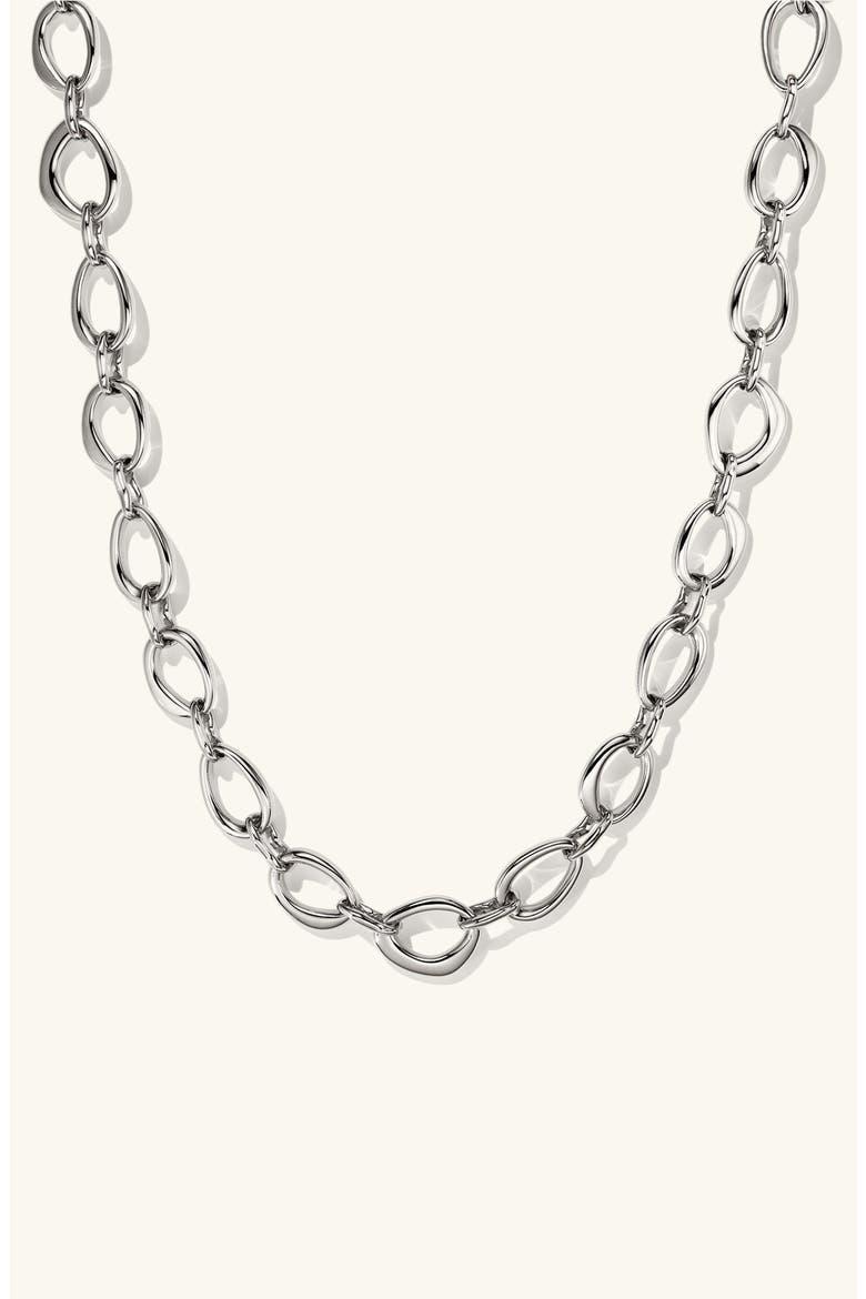 Dôme Ripple Chain Necklace, Main, color, Sterling Silver