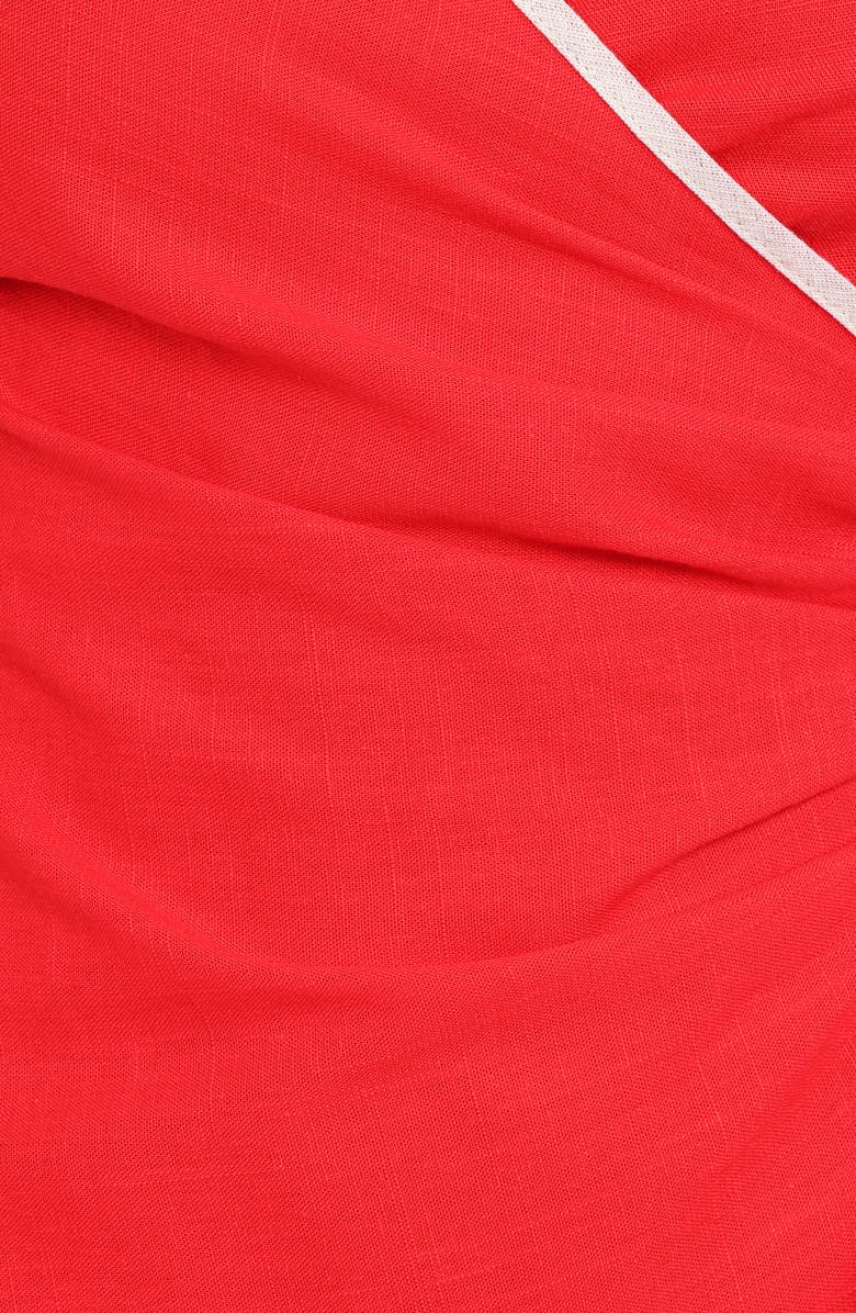 Petal & Pup Zion Faux Wrap Minidress, Alternate, color, Red