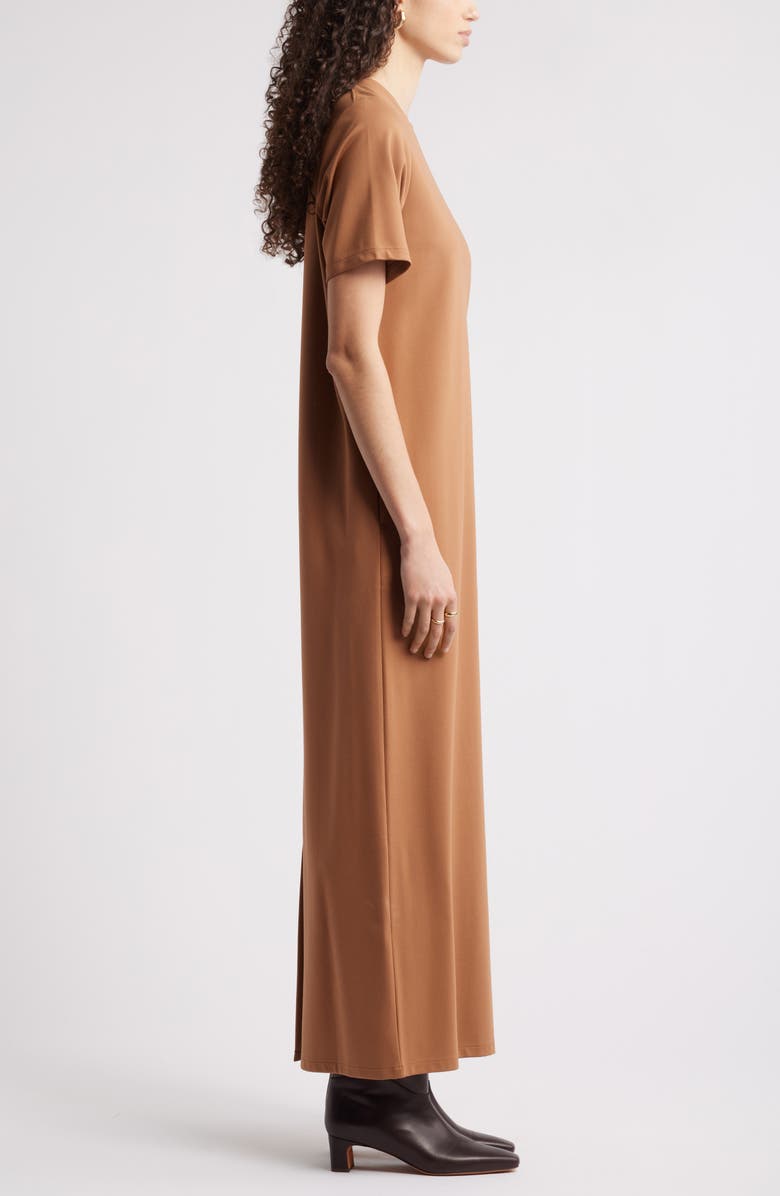 Nordstrom Ponte Maxi Dress, Alternate, color, Tan Thrush