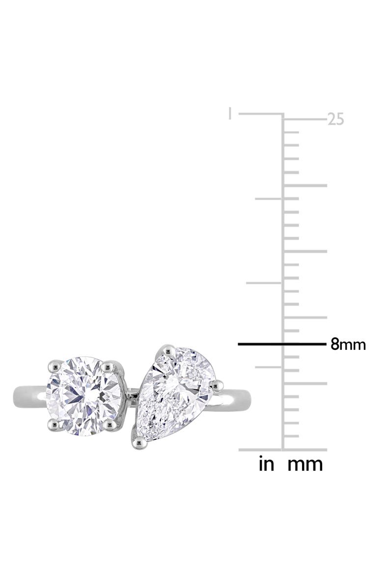 2 CTW Lab-Grown Diamond 2-Stone Pear Ring 14k, Alternate, color, White Gold