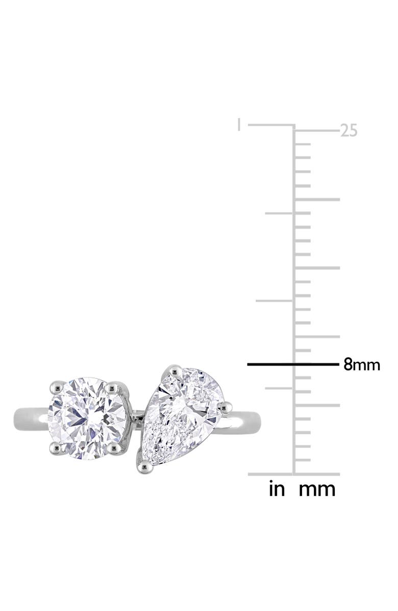 Julianna B. 2 CTW Lab-Grown Diamond 2-Stone Pear Ring 14k, Alternate, color, White Gold