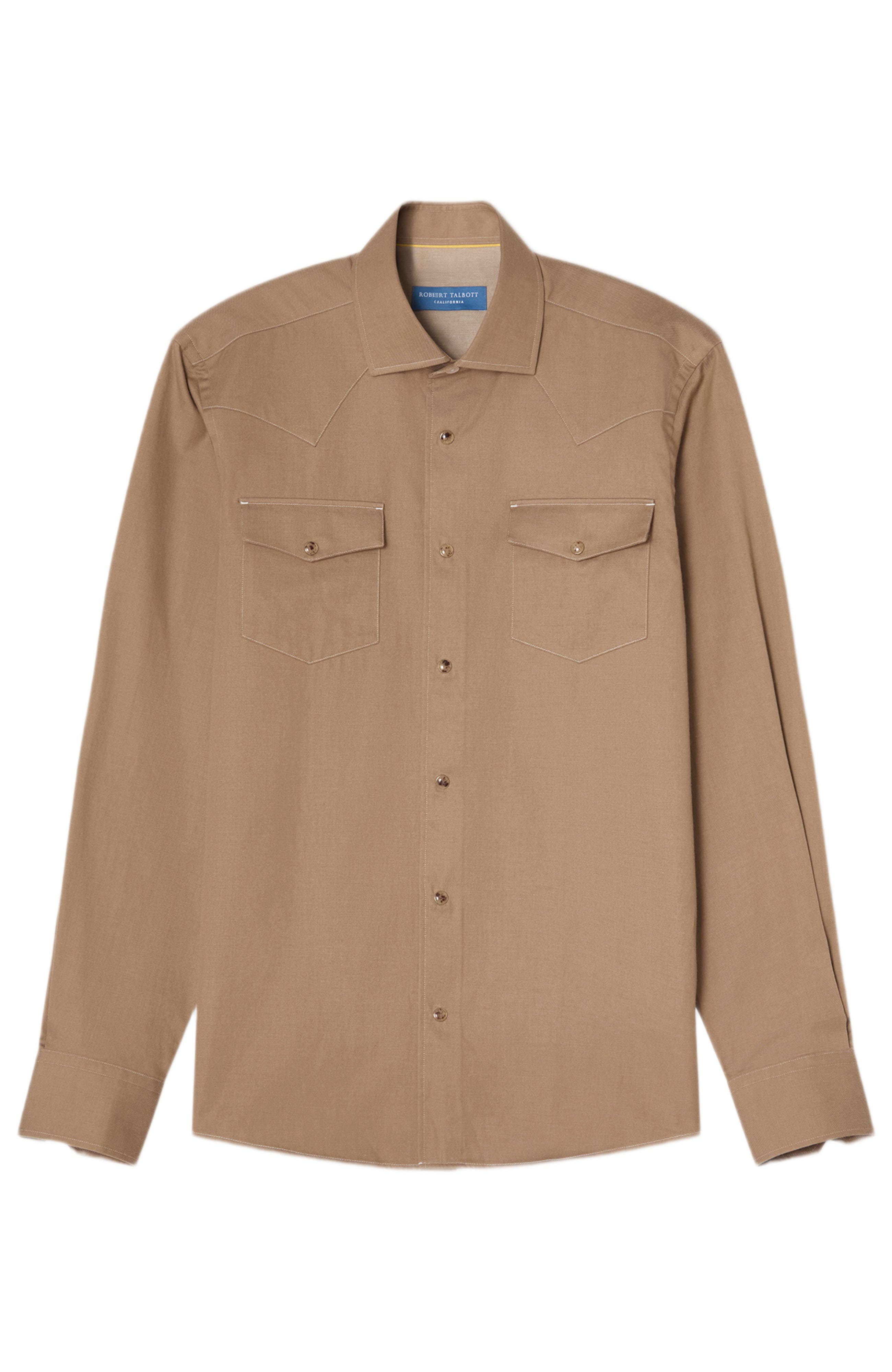 Robert Talbott Mcqueen Cashmere Blend Western Shirt (Men) | Nordstrom