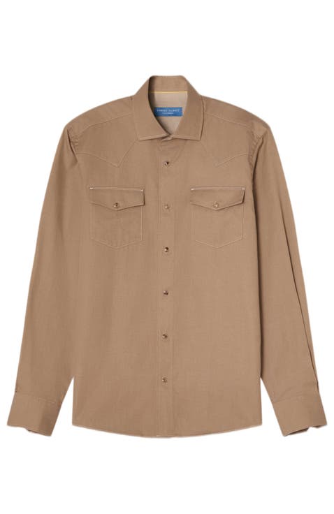 Mcqueen Cashmere Blend Western Shirt
