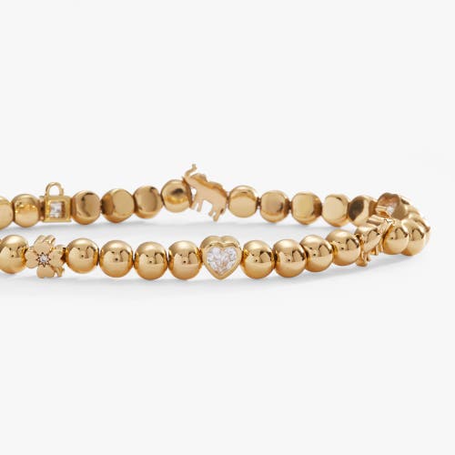 Alex And Ani Love Luck Stretch Bracelet In Gold