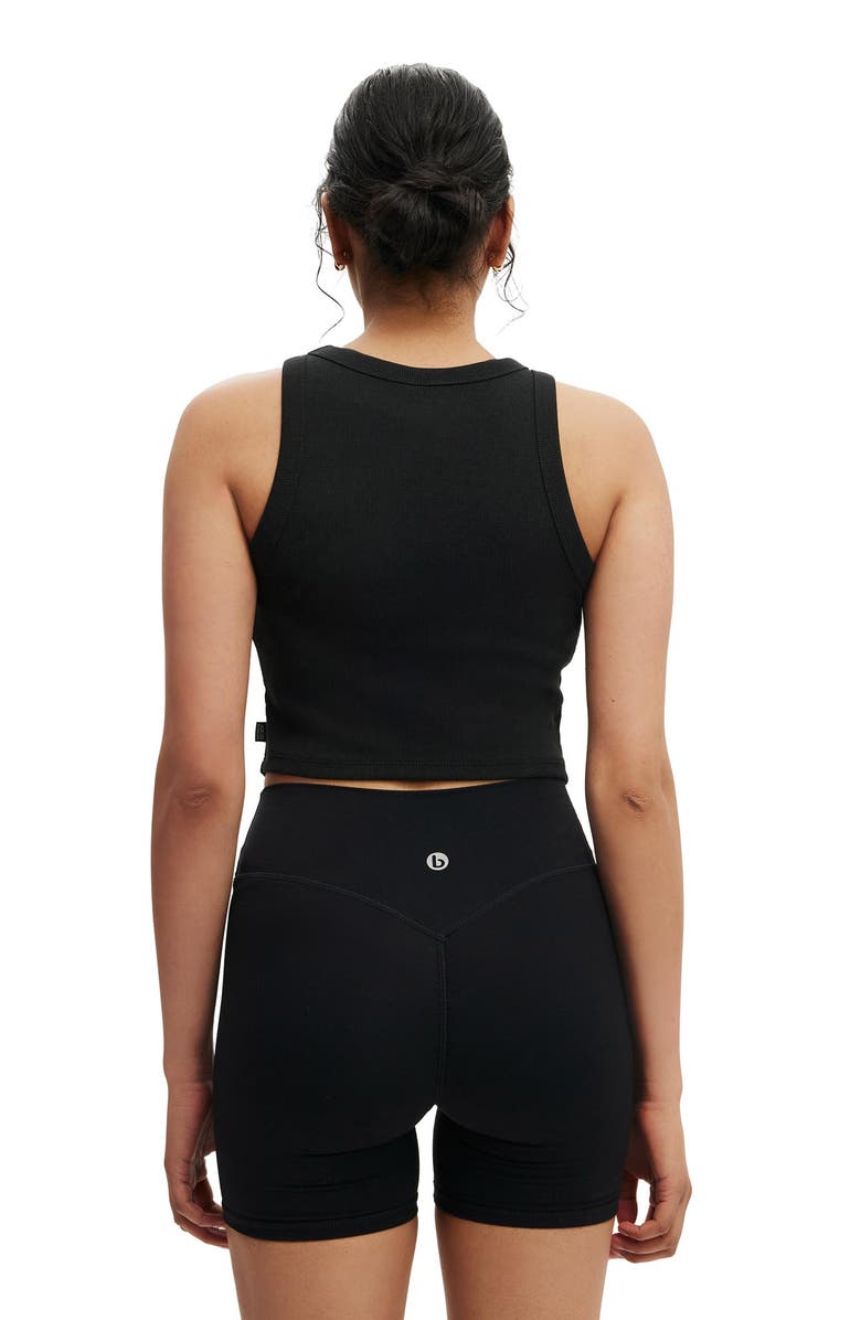 COTTON ON BODY Women's Active Rib Curved Hem Tank, Alternate, color, Black