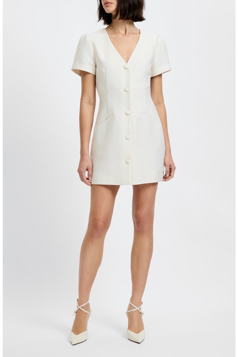 Taffeta Structured Minidress, Main, color, 16-PARCHMENT
