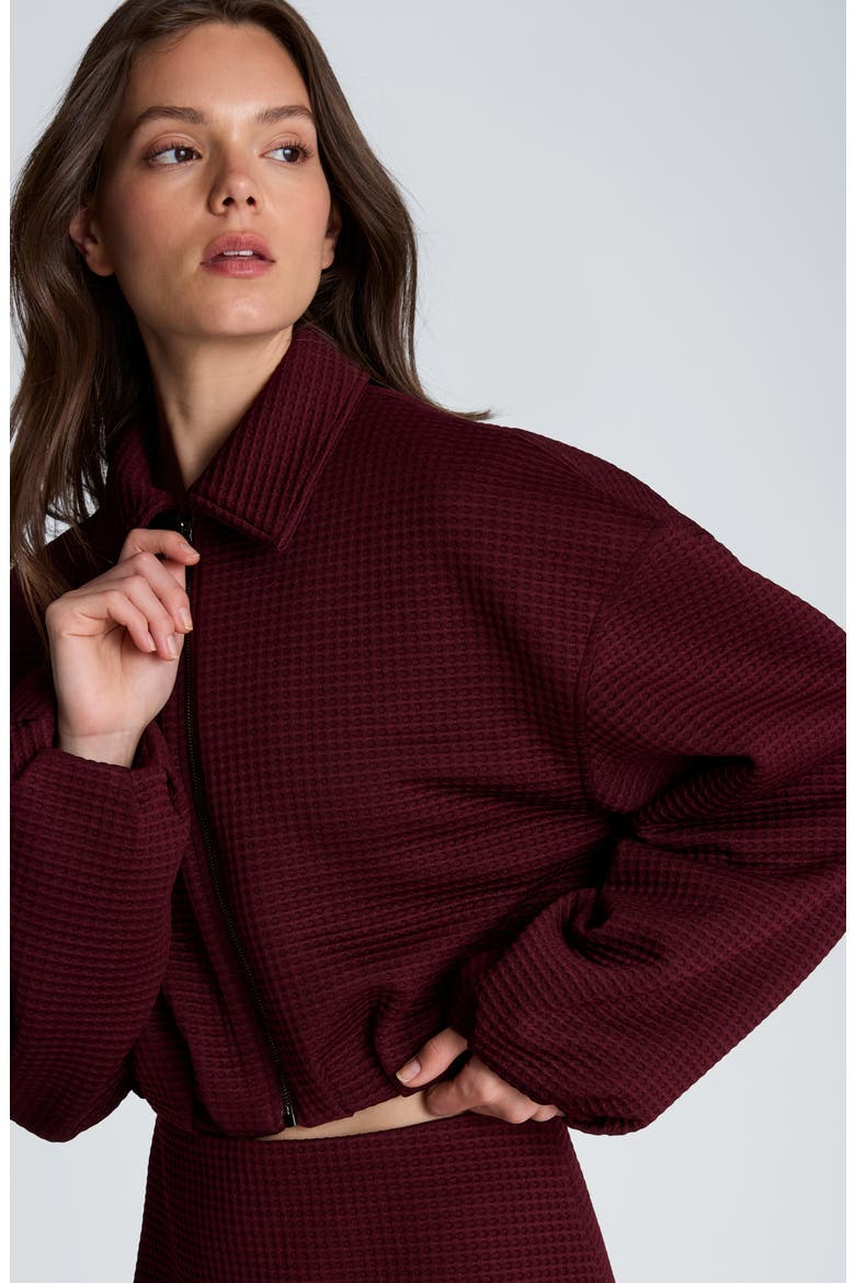 Cropped Bomber Jacket, Alternate, color, SUGAR BEET