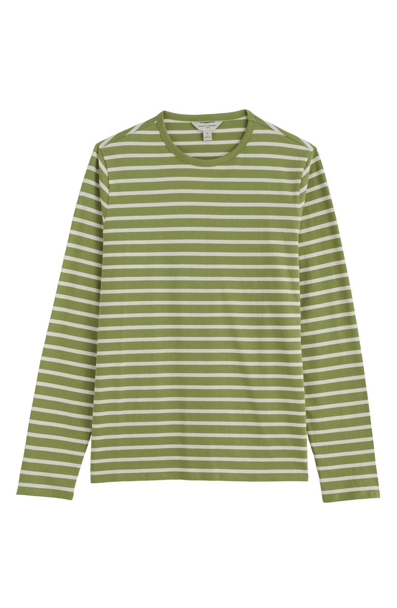 Seasalt Cornwall Sailor Stripe Long Sleeve Organic Cotton T-Shirt, Alternate, color, Breton Grasshopper
