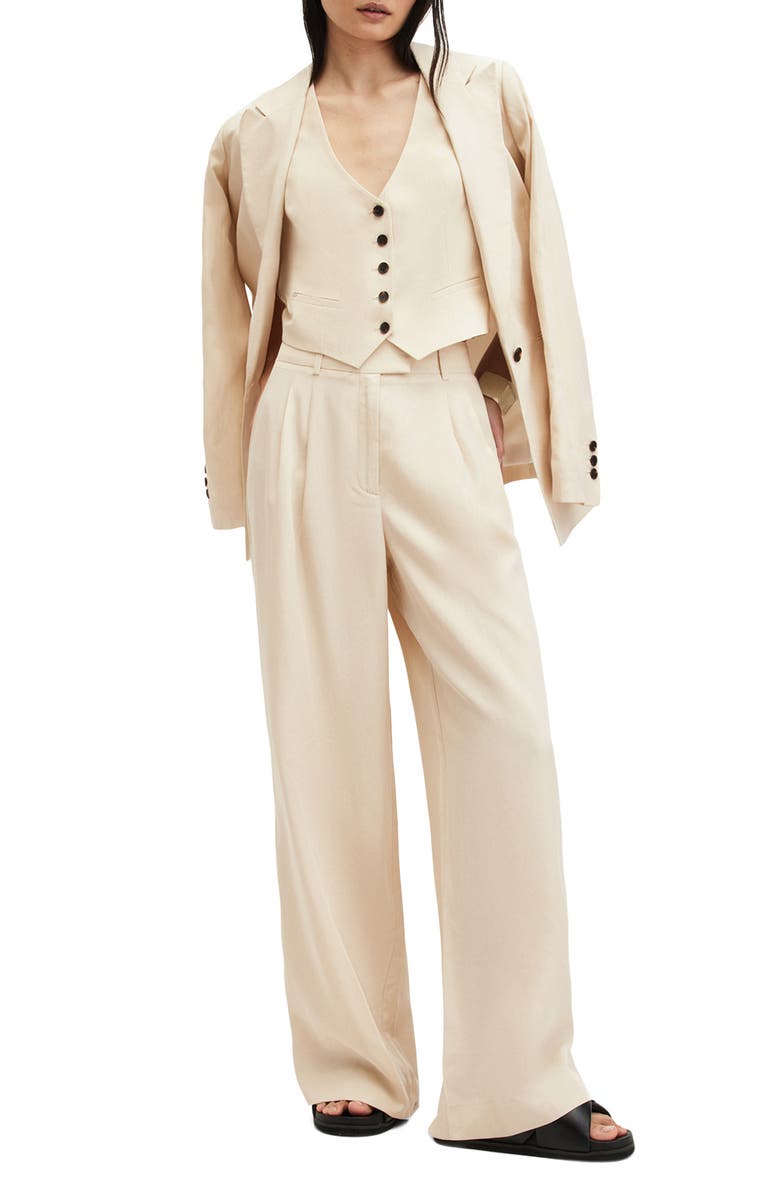 AllSaints Deri Lyn Crop Vest, Alternate, color, 