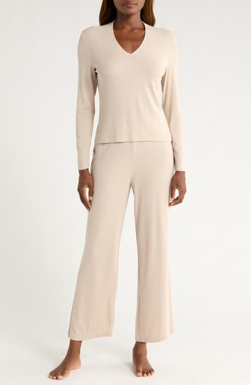 Natori Rib Essentials Pajamas In White