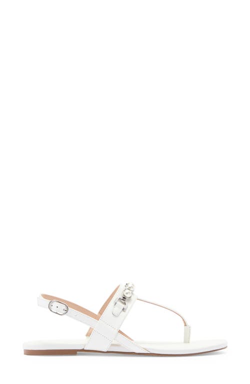 Stuart Weitzman Pearla T-strap Slingback Sandal In White