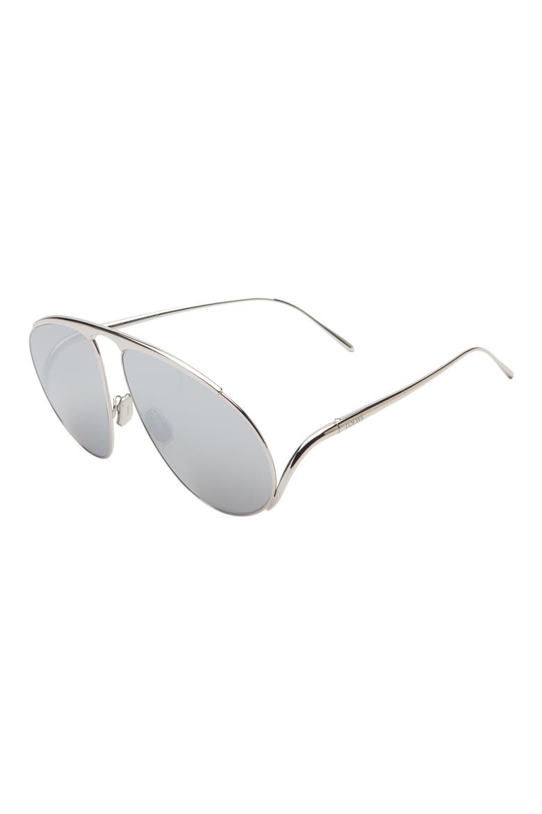 Signature Pilot Sunglasses, Alternate, color, SHINY PALLADIUM / SMOKE MIRROR