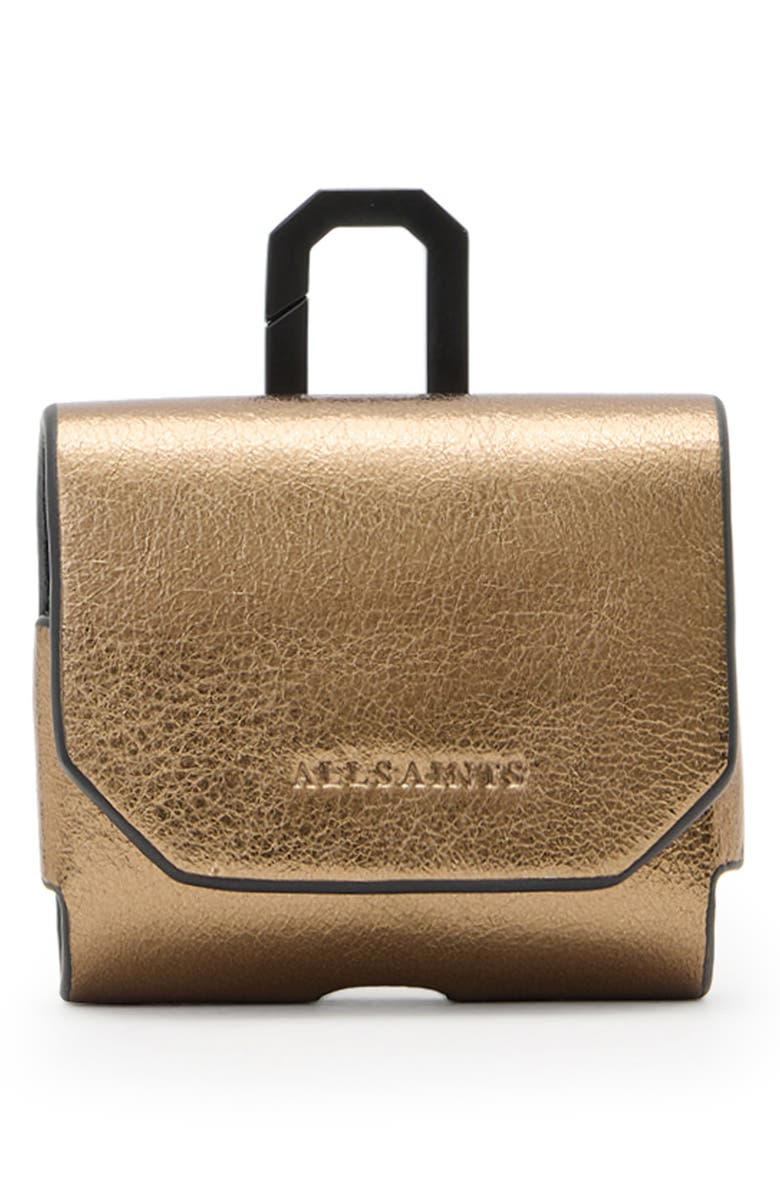 AllSaints Hex AirPod Case, Main, color, Warm Brass
