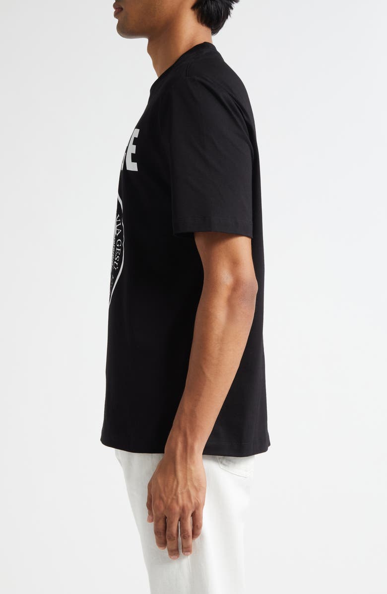 Versace Medusa Compact Cotton Jersey Graphic T-Shirt, Alternate, color, Black