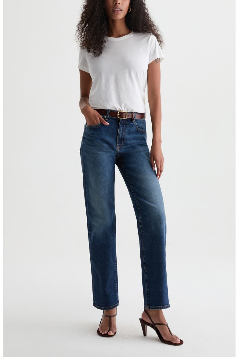 Brinley Mid Rise Straight Leg Jeans, Alternate, color, NIGHT CAP