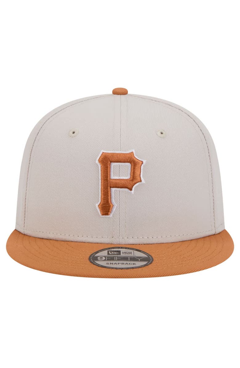 New Era Men's New Era Khaki/Brown Pittsburgh Pirates Color Pack Two-Tone 9FIFTY Snapback Hat, Alternate, color, 
