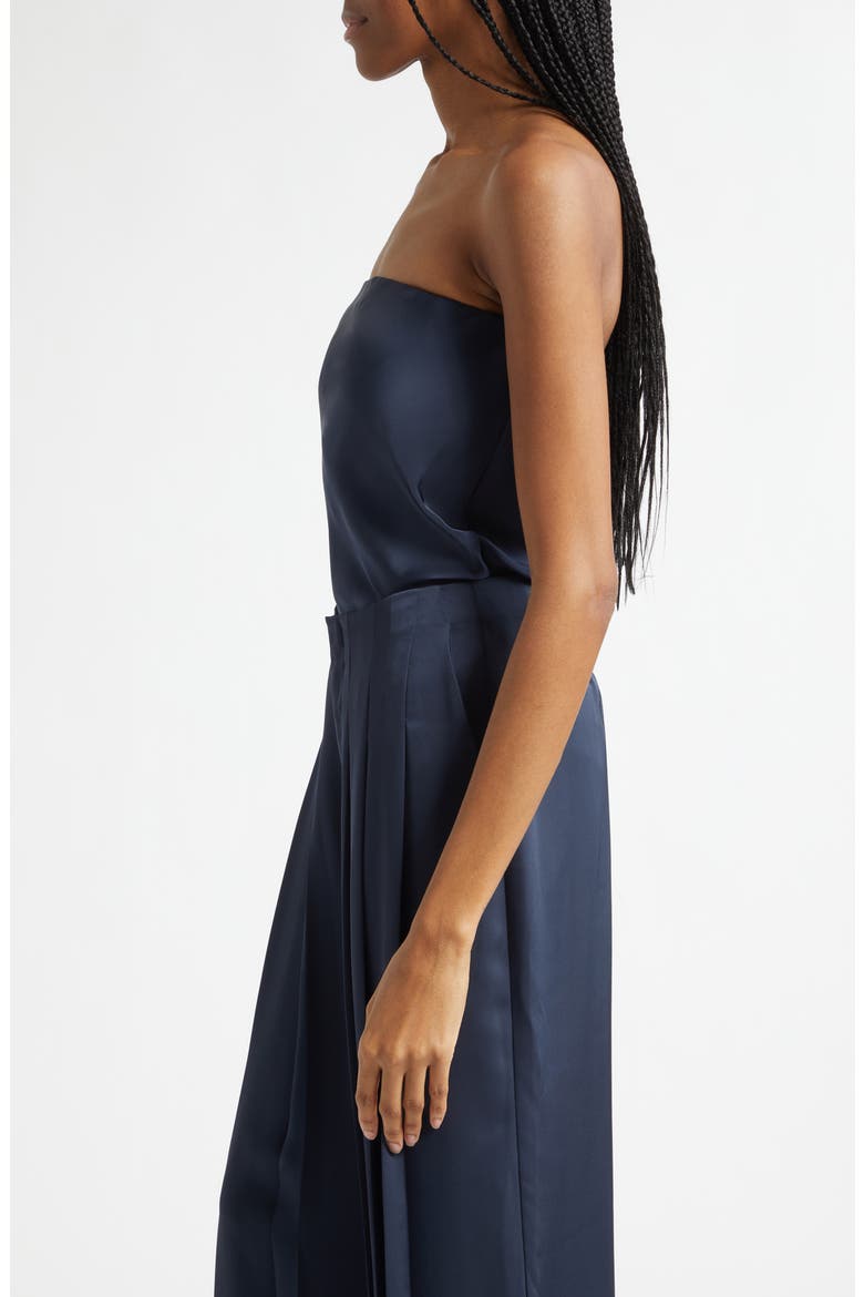 Ruben Strapless Satin Bodysuit, Alternate, color, NAVY