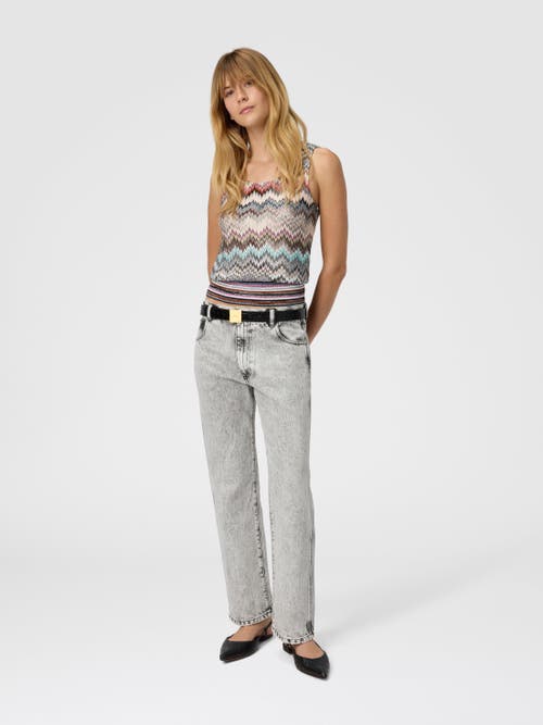 Missoni Sleeveless Top In Viscose With Zigzag Pattern In Multi