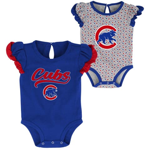 Newborn & Infant Royal/Heathered Gray Chicago Cubs Scream & Shout Two-Pack Bodysuit Set