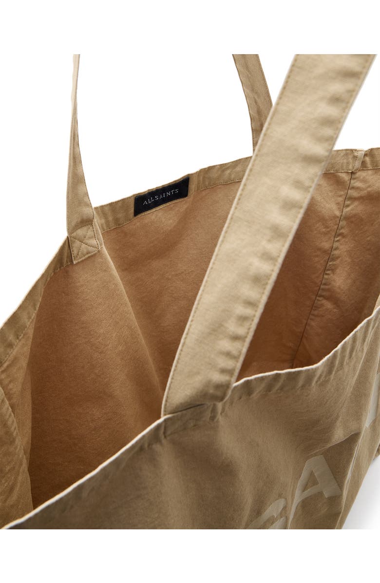 AllSaints Large Biggy Cotton Tote, Alternate, color, Light Khaki