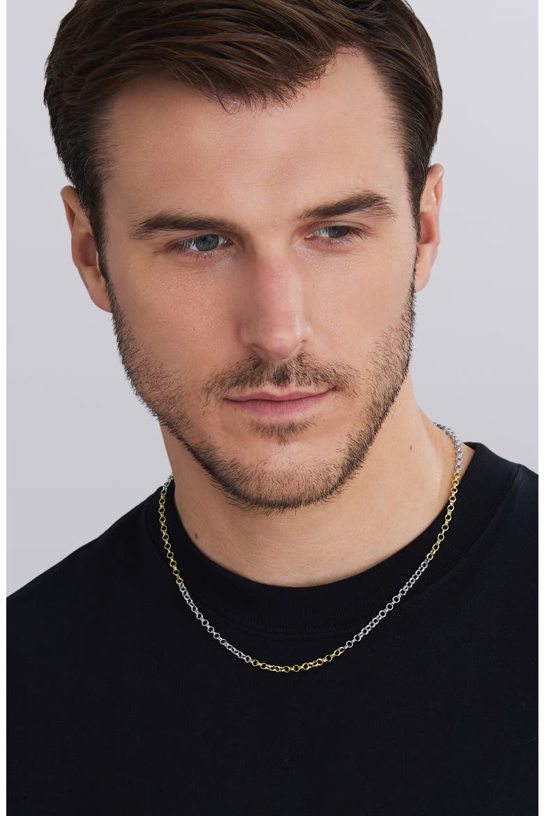 Men's Two-Tone High Jinks Link Chain Necklace, Alternate, color, TWO TONE