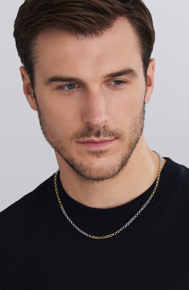 LAGOS Men's Two-Tone High Jinks Link Chain Necklace, Alternate, color, Two Tone