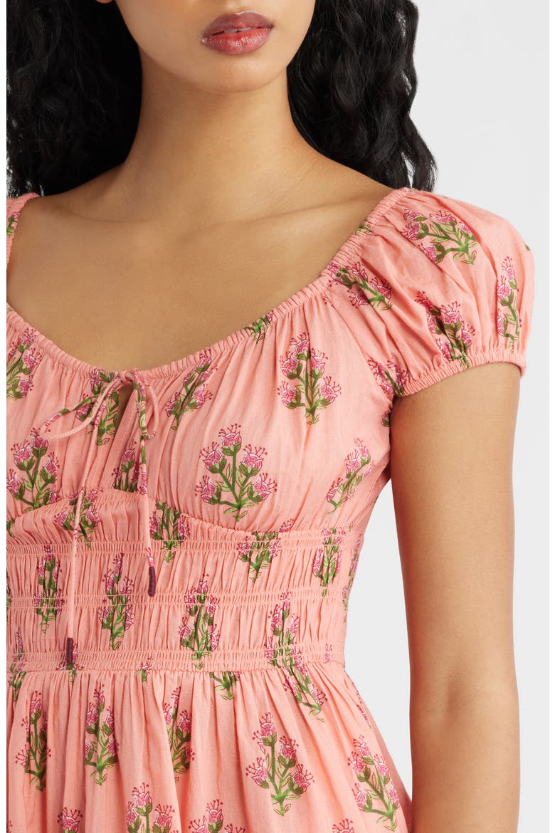 Carly Smocked Puff Sleeve Minidress, Alternate, color, MULTI
