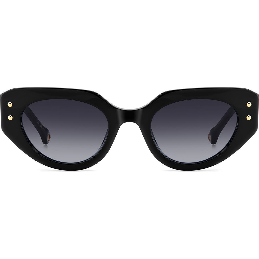 Carolina Herrera 50mm Gradient Cat Eye Sunglasses in Black/Grey Shaded  product