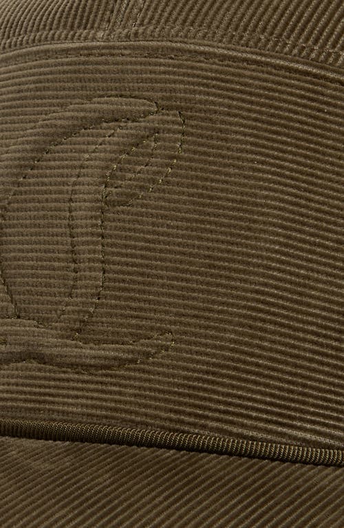 Christian Louboutin Enky Mooncrest Monogram Corduroy Baseball Cap In Silex