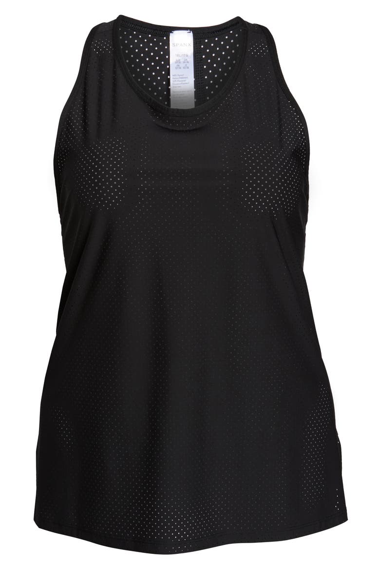 Perforated Active Tank Top, Alternate, color, BLACK