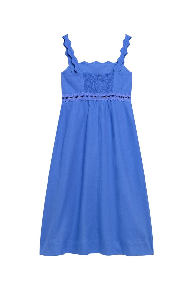 Linen Midi Dress, Alternate, color, Blue