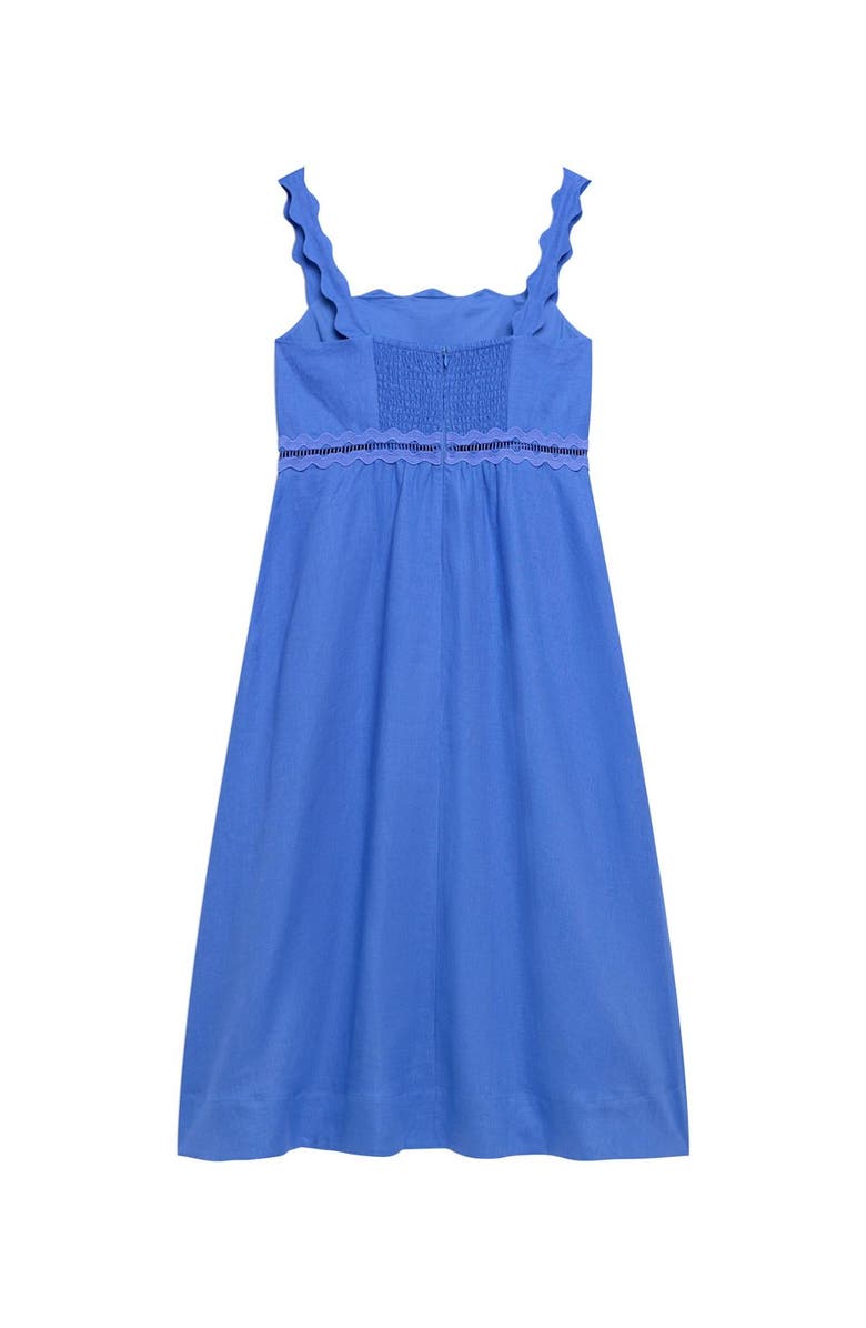 MINT VELVET Linen Midi Dress, Alternate, color, Blue