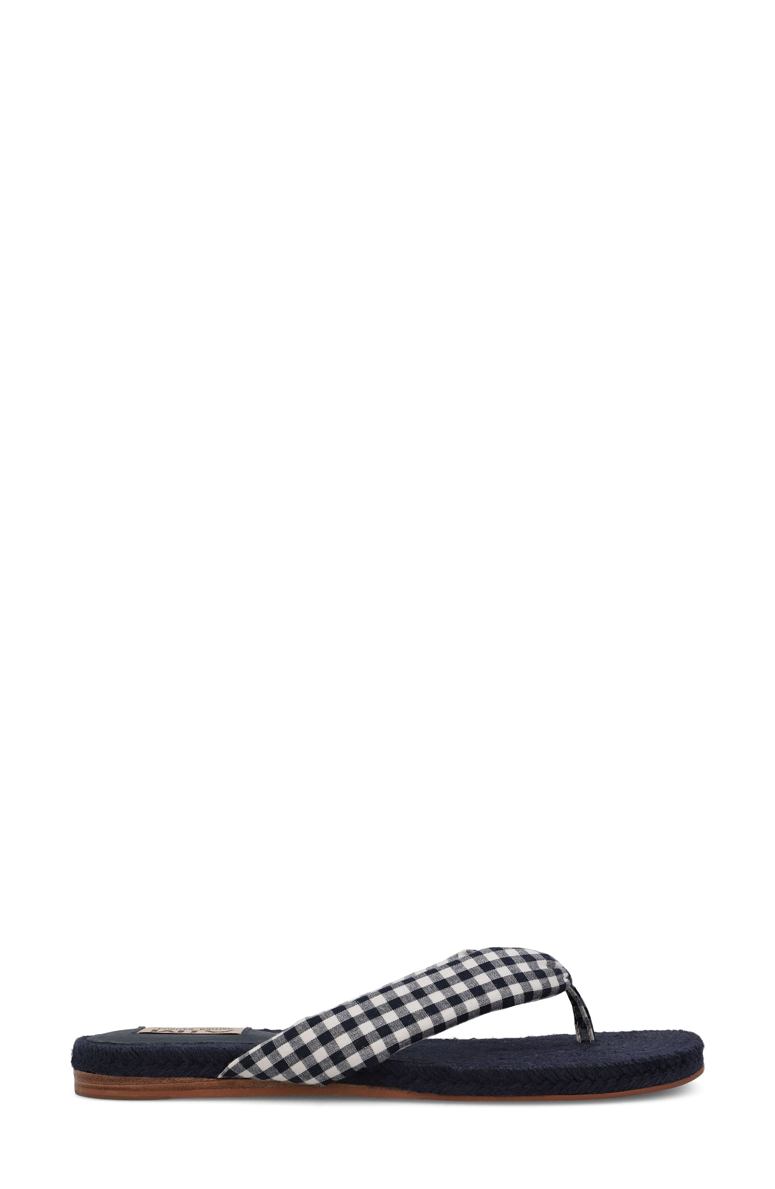 Aleena Espadrille Flip Flop, Alternate, color, NAVY/ WHITE