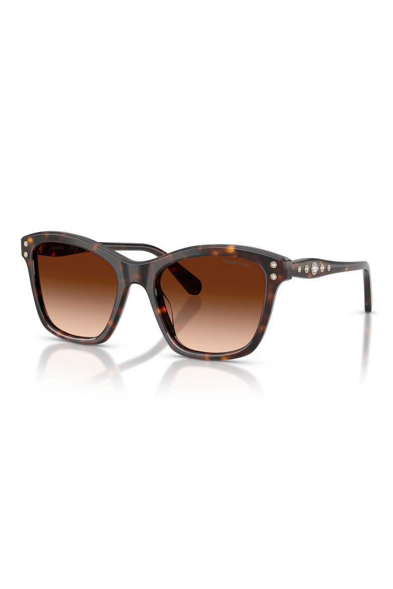 54mm Gradient Square Sunglasses, Alternate, color, HAVANA / GRADIENT BROWN