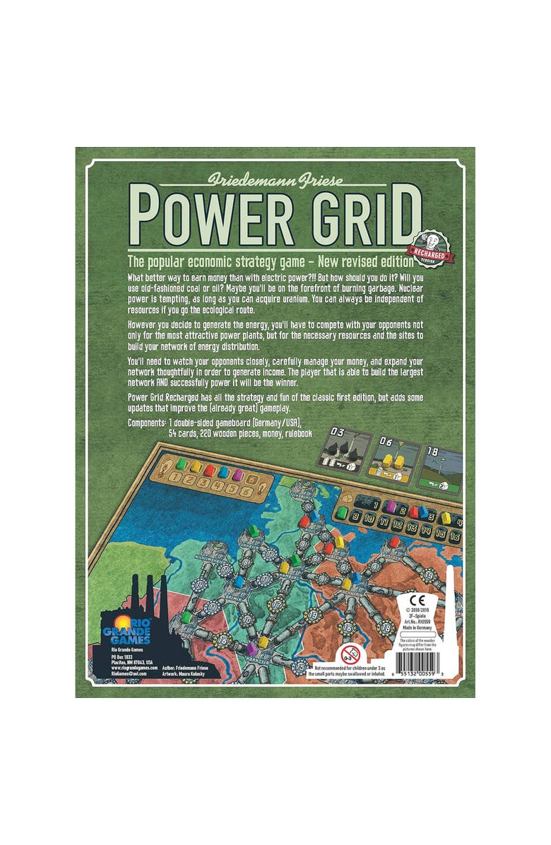 Rio Grande Games Power Grid Recharged, Alternate, color, Multicolored